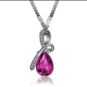 Tear Drop Crystal Necklace with Swarovski Crystals